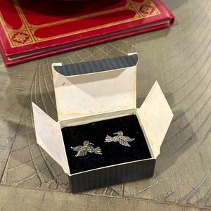 Vintage Avon Just for Spring Hummingbird Earring set - Silver - Pierced 1992!